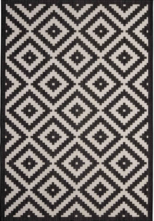 The Rugs Outdoor Rug - Garden / Patio Rugs -Diamond in Black