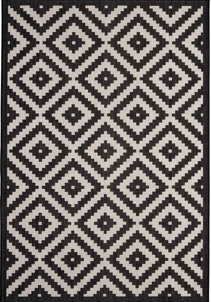 The Rugs Outdoor Rug - Garden / Patio Rugs -Diamond in Black