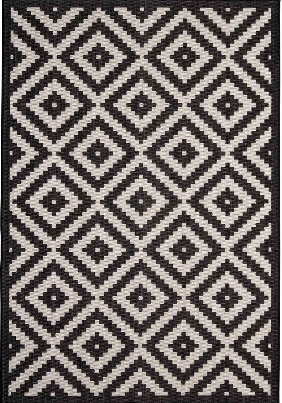 The Rugs Outdoor Rug - Garden / Patio Rugs -Diamond in Black