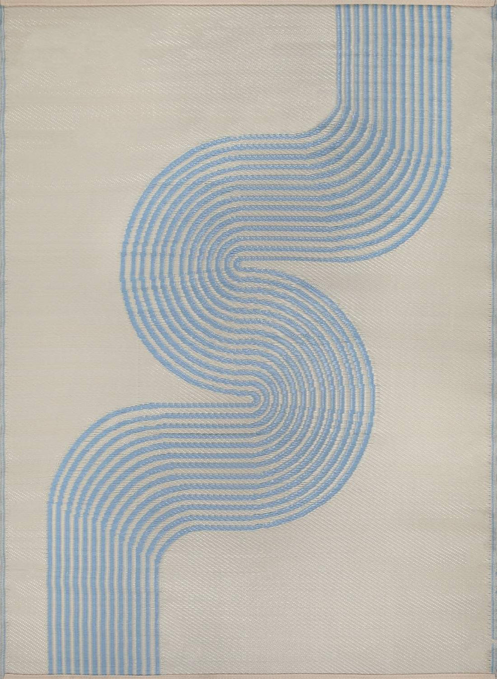 Urban Outdoor Rug Blue & Beige | Modern Geometric Design