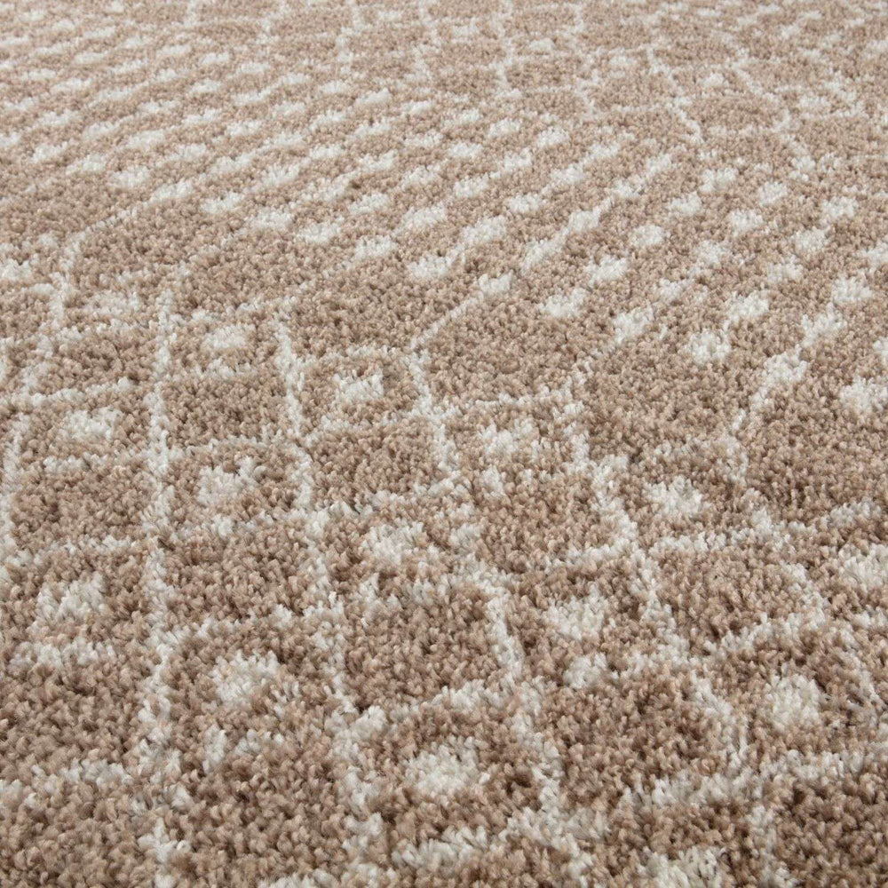 Moroccan-style thick shaggy rug 30 mm pile, non-shedding, pet-friendly, and easy to clean