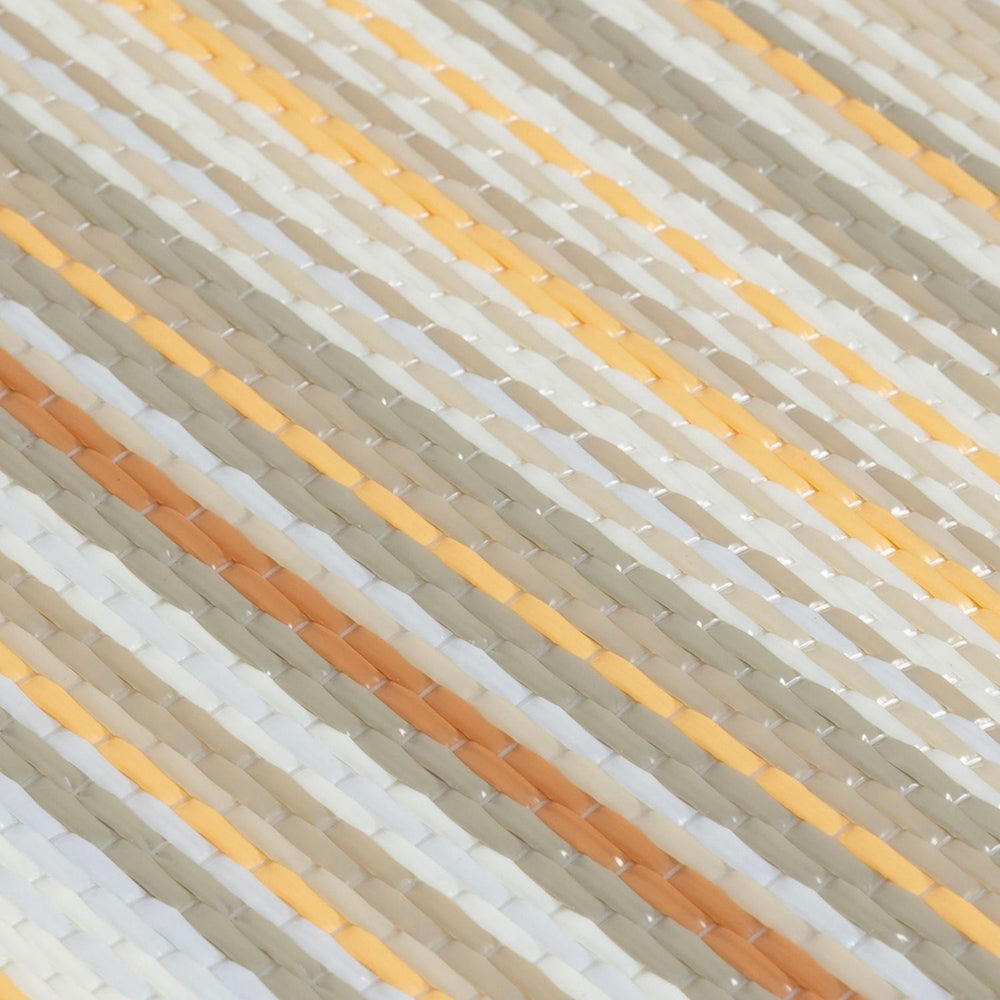 Rainbow Outdoor Rug Beige | Vibrant Geometric Patterns