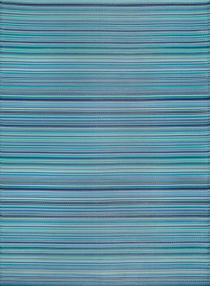 Rainbow Outdoor Rug Blue | Vibrant Patio Decor | The Rugs