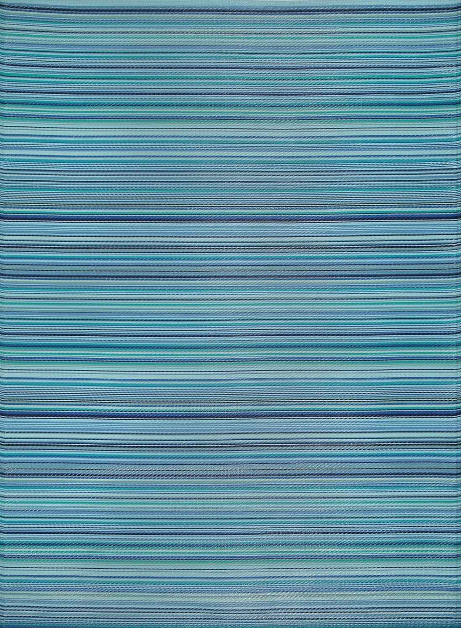 Rainbow Outdoor Rug Blue | Vibrant Patio Decor | The Rugs