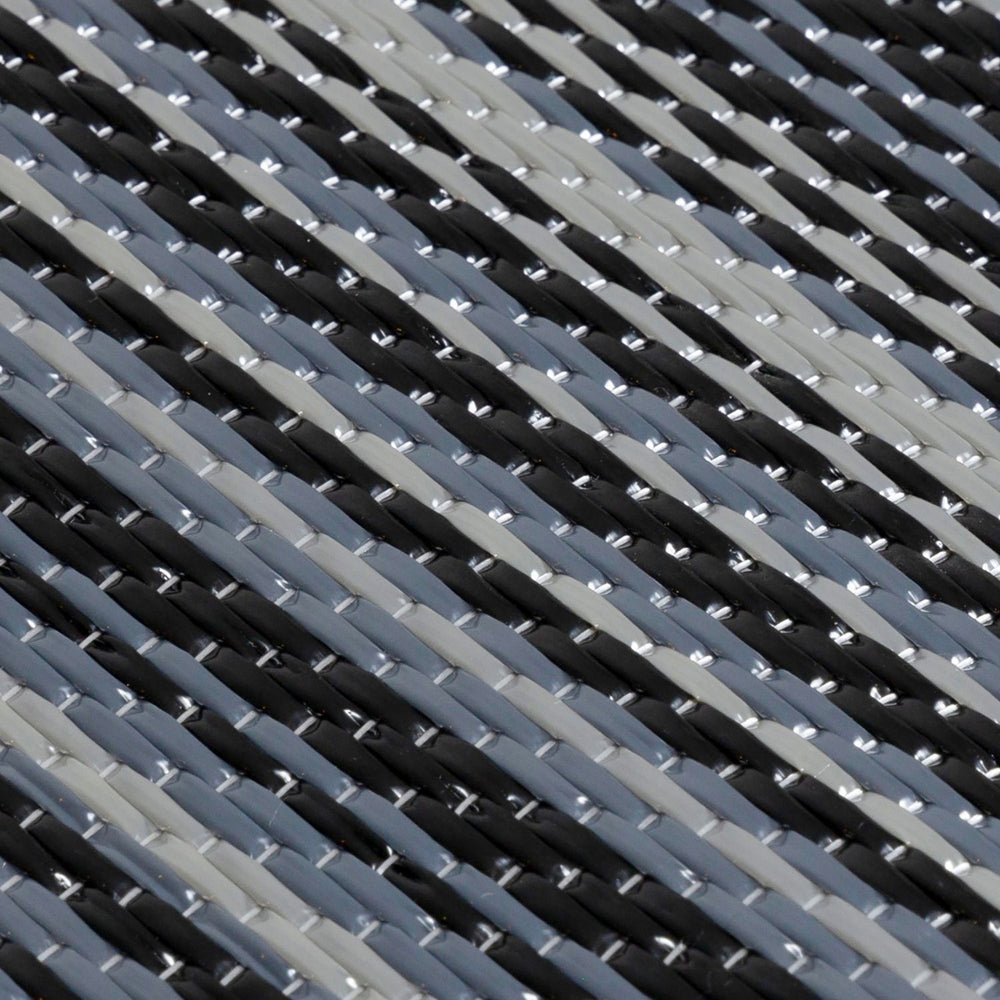 Rainbow Outdoor Rug Dark Grey |Vibrant Patio Decor |The Rugs