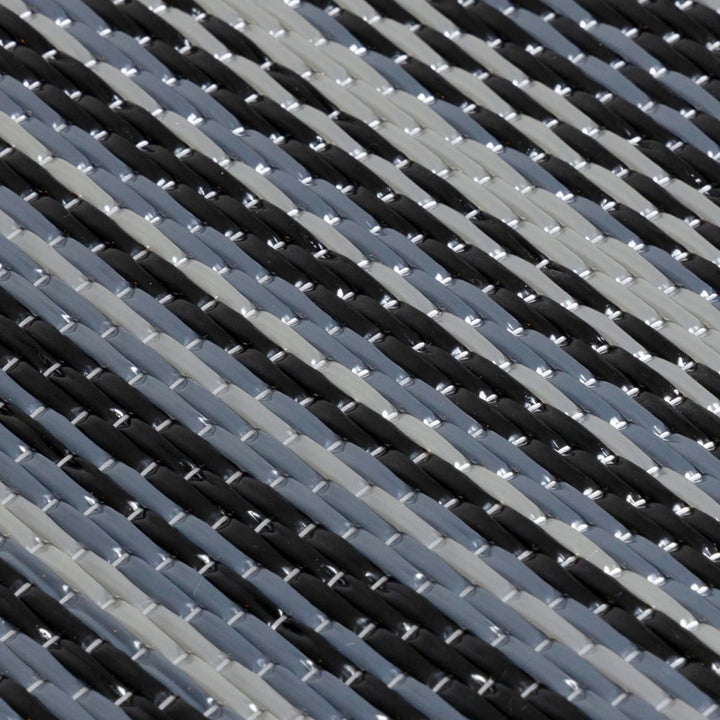 Rainbow Outdoor Rug Dark Grey |Vibrant Patio Decor |The Rugs