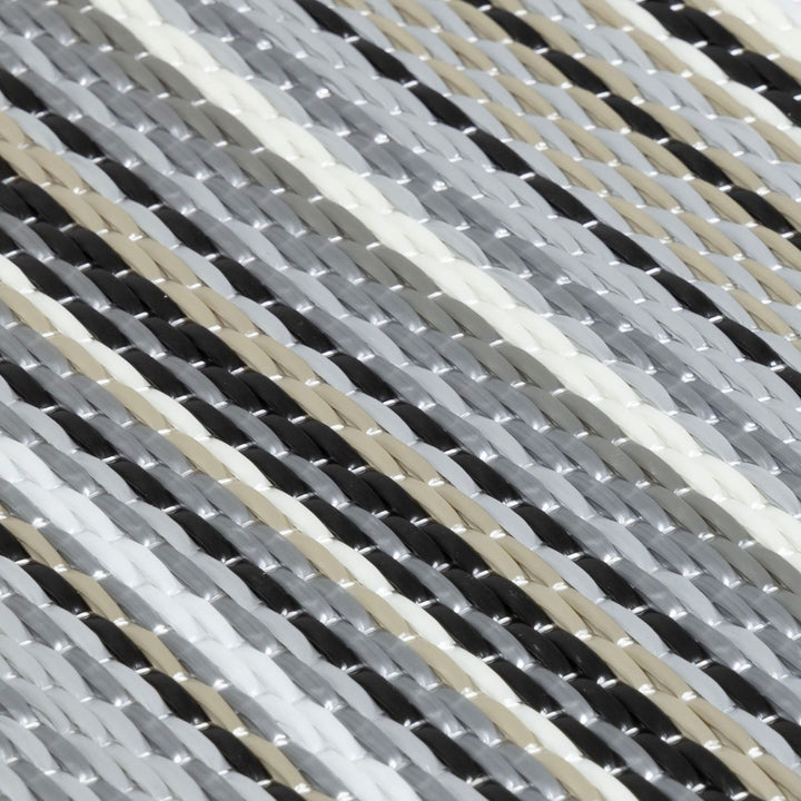 Rainbow Outdoor Rug Grey | Vibrant Patio Decor - The Rugs
