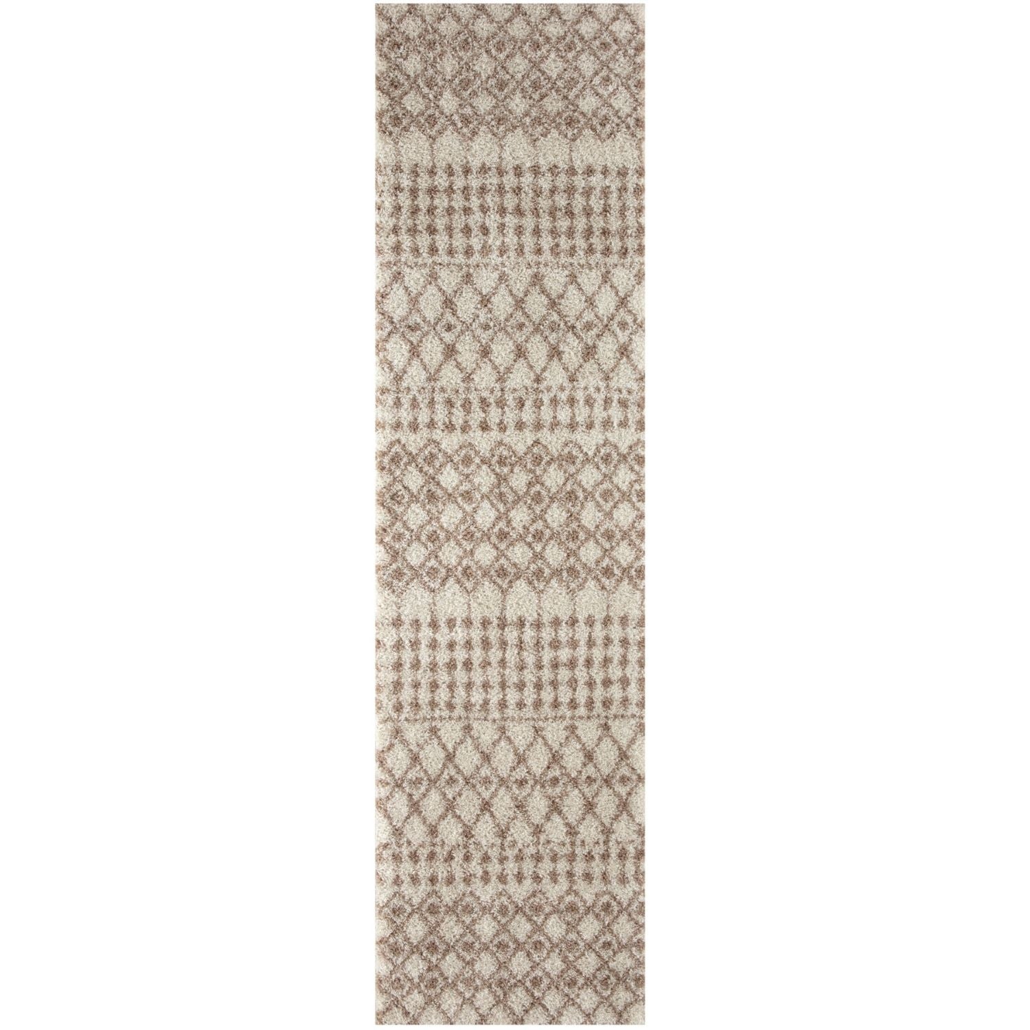 Moroccan shaggy Beige Ivory Rug Thick pile easy to clean