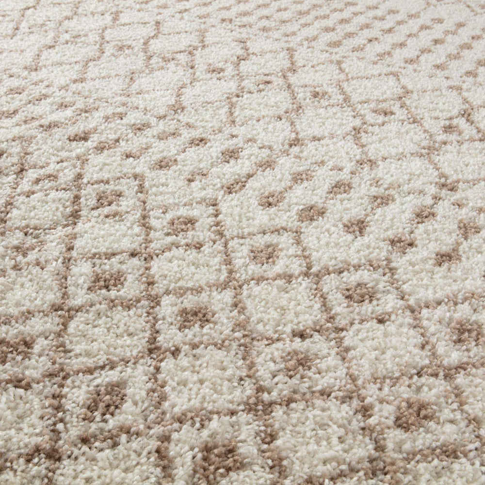 Moroccan shaggy Beige Ivory Rug Thick pile easy to clean