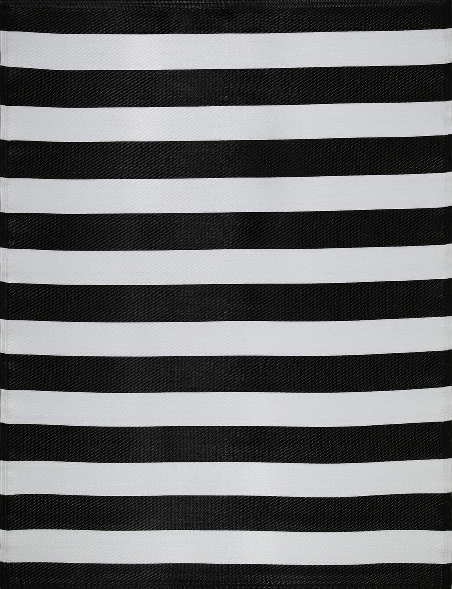 Rainbow Outdoor Rug | Black & White Geometric | The Rugs