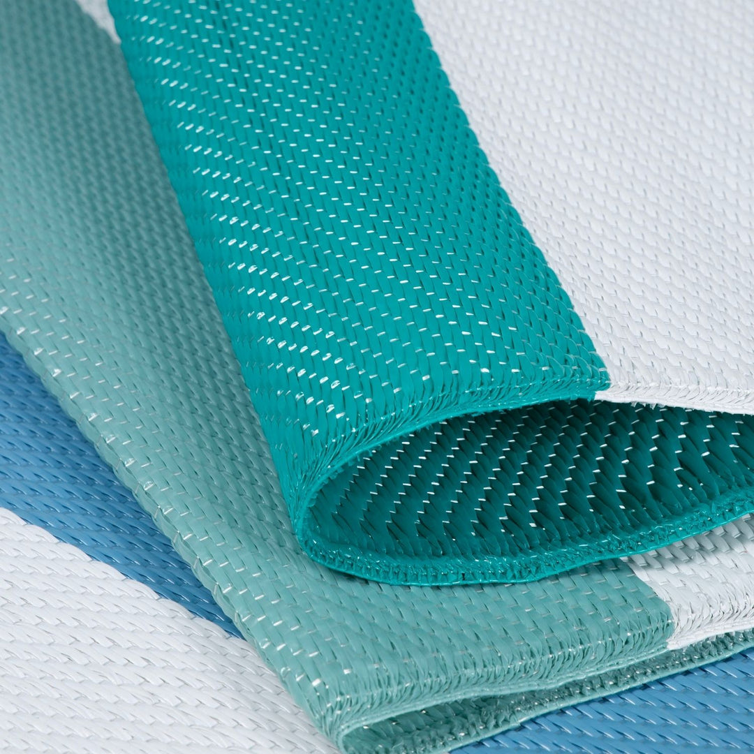 Rainbow Outdoor Rug Blue | The Rugs