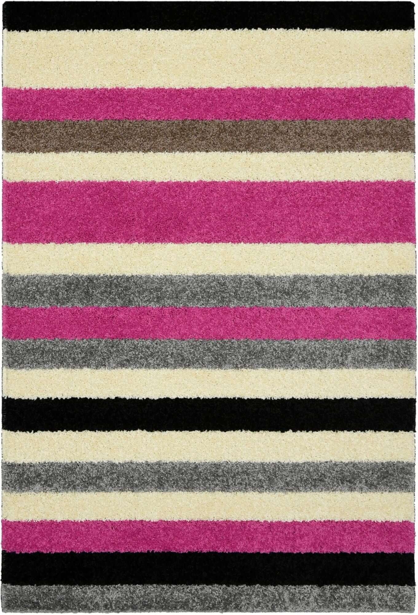Linea Striped Pink Washable Rug – The Rugs
