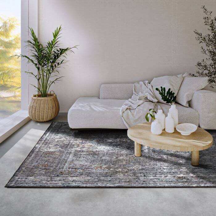 The Rugs Premium Villeroy Boch Agnes Dark Grey Stylish Rug