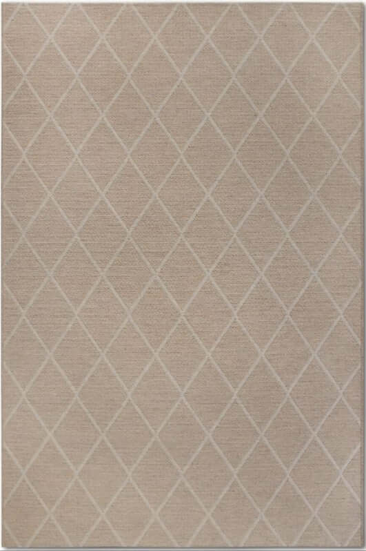 The Rugs Diamond Design Natural Wool Rug | Unique Style