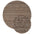 Brown colour rug, weave design, durable softness, hand-made, cotton backing, wool-effect, easy care.