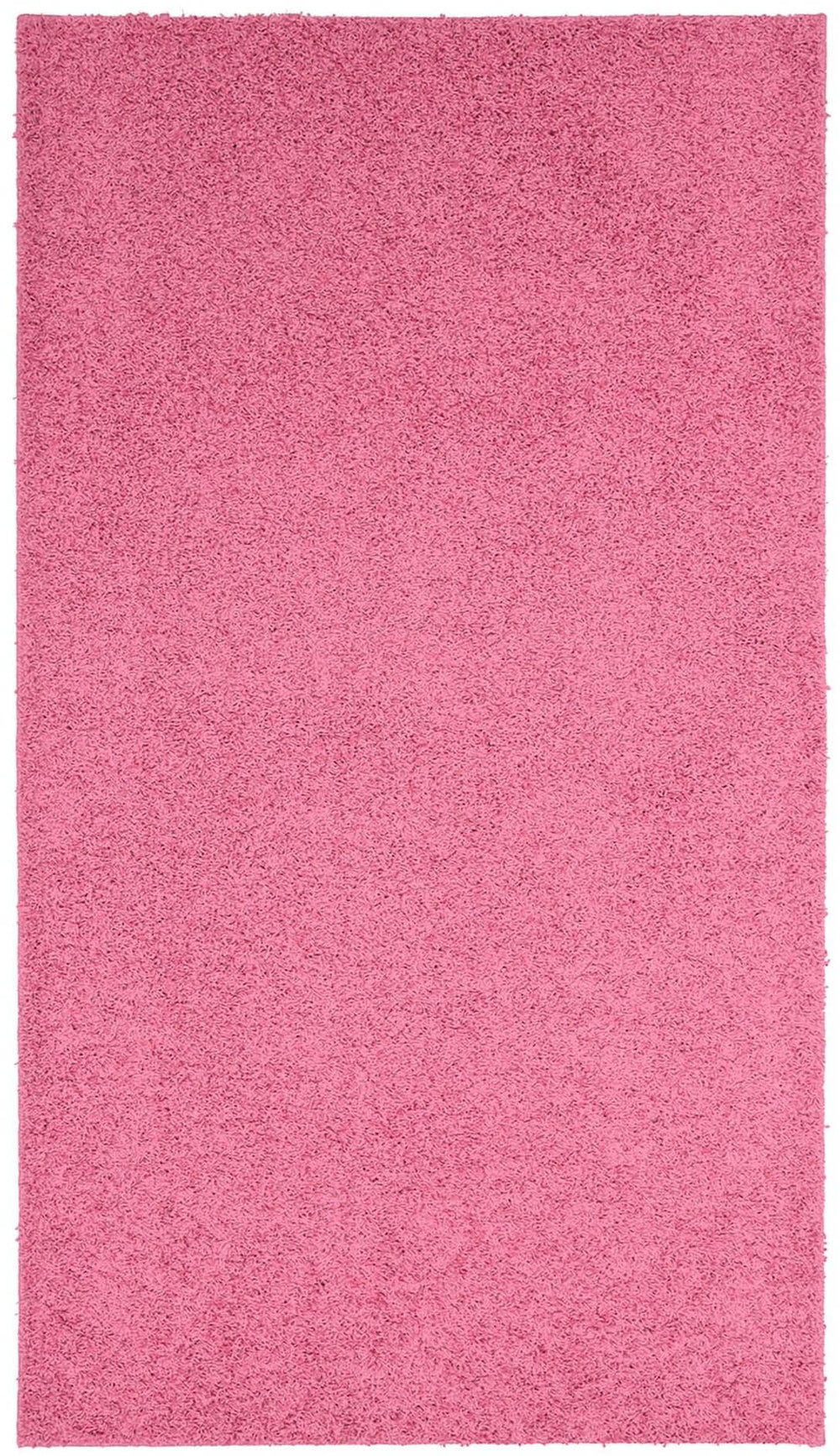 Fiji Rose Pink Washable Solid Shaggy Rug