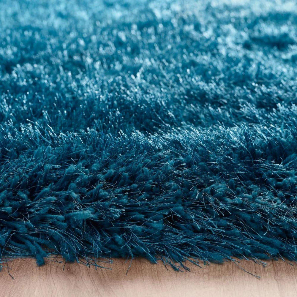 Extravagance Dark Teal Shaggy Rug