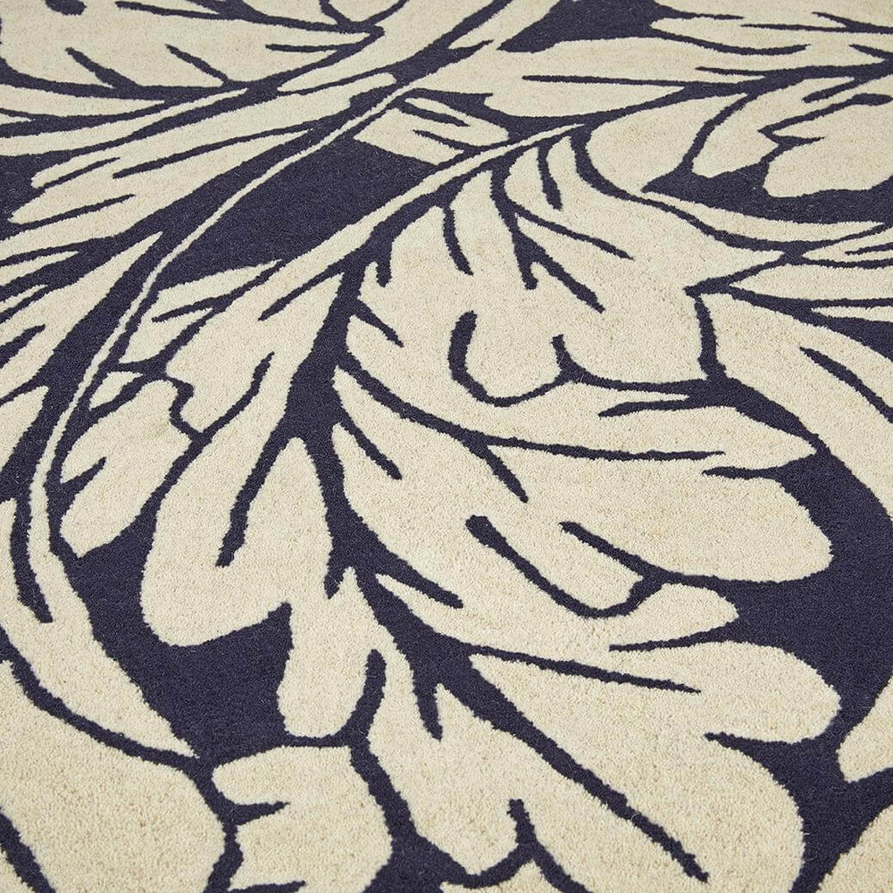 Heritage Navy Floral Wool Rug