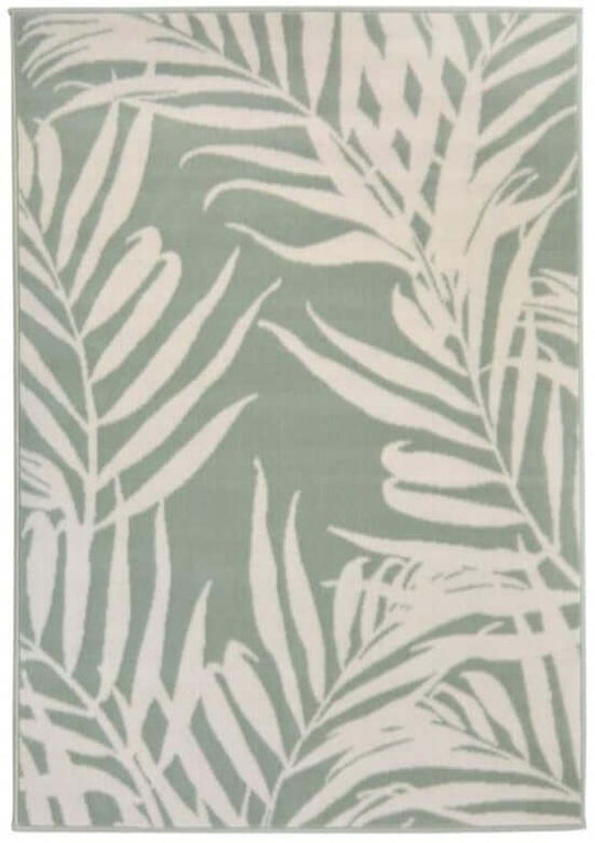 Trailing Leaves Design Reversible Outdoor Rug in Green & Brown – The Rugs