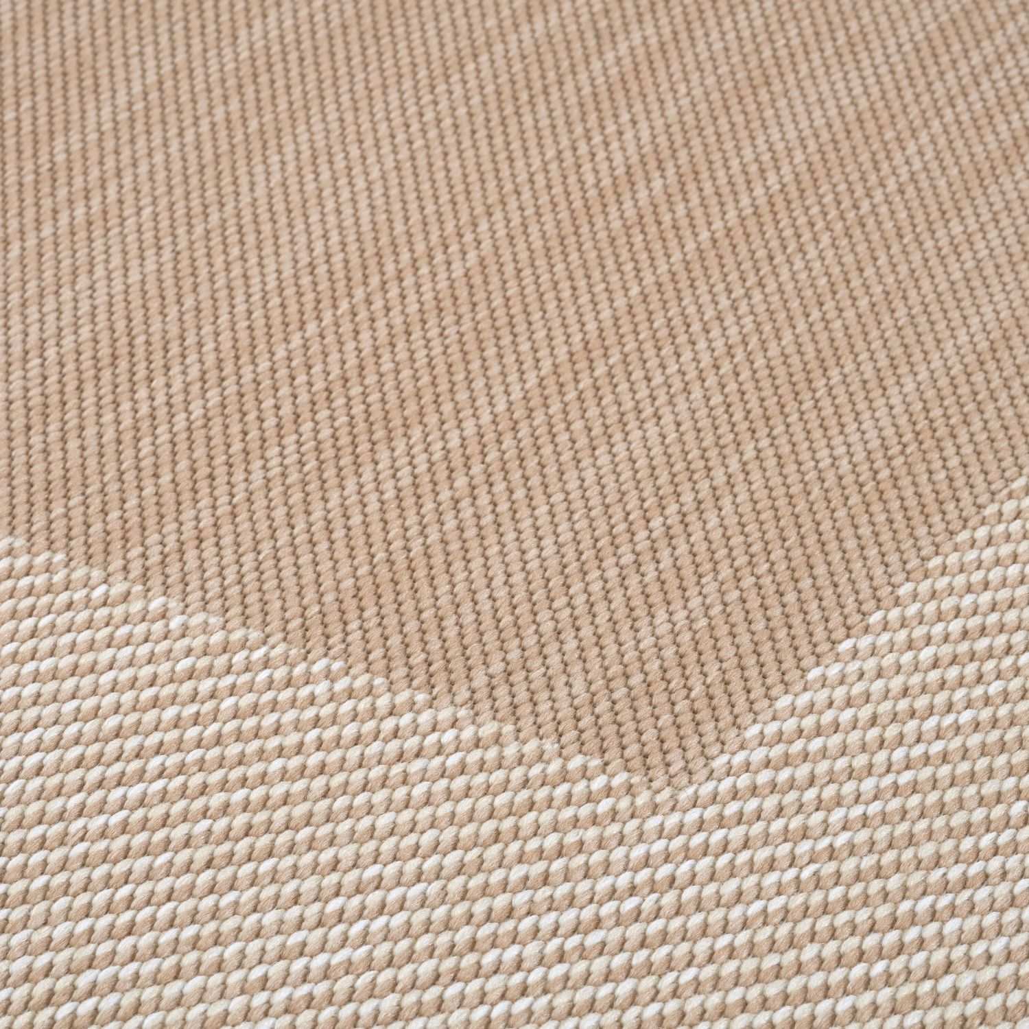 Outdoor Beige Rug easy to clean, weather-proof and UV protected.