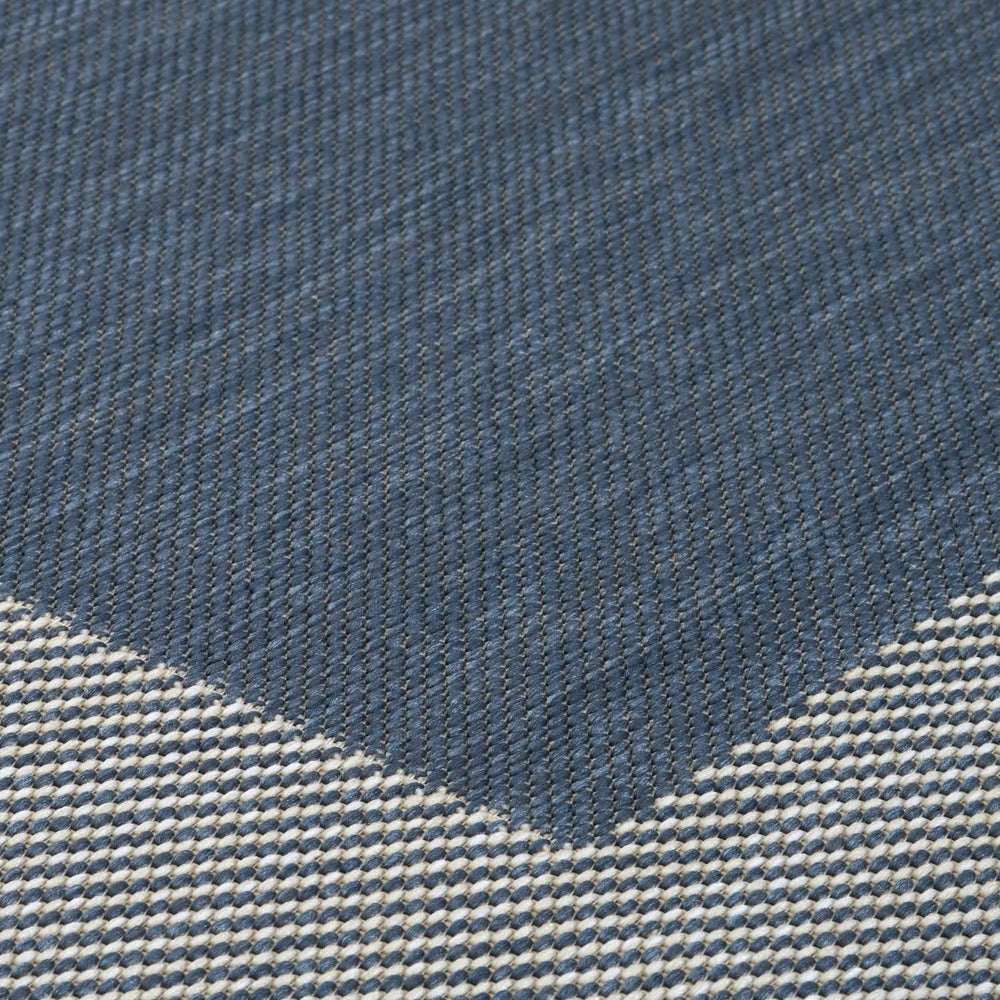 Bordered Design Outdoor Rug for Garden in Blue | The Rugs