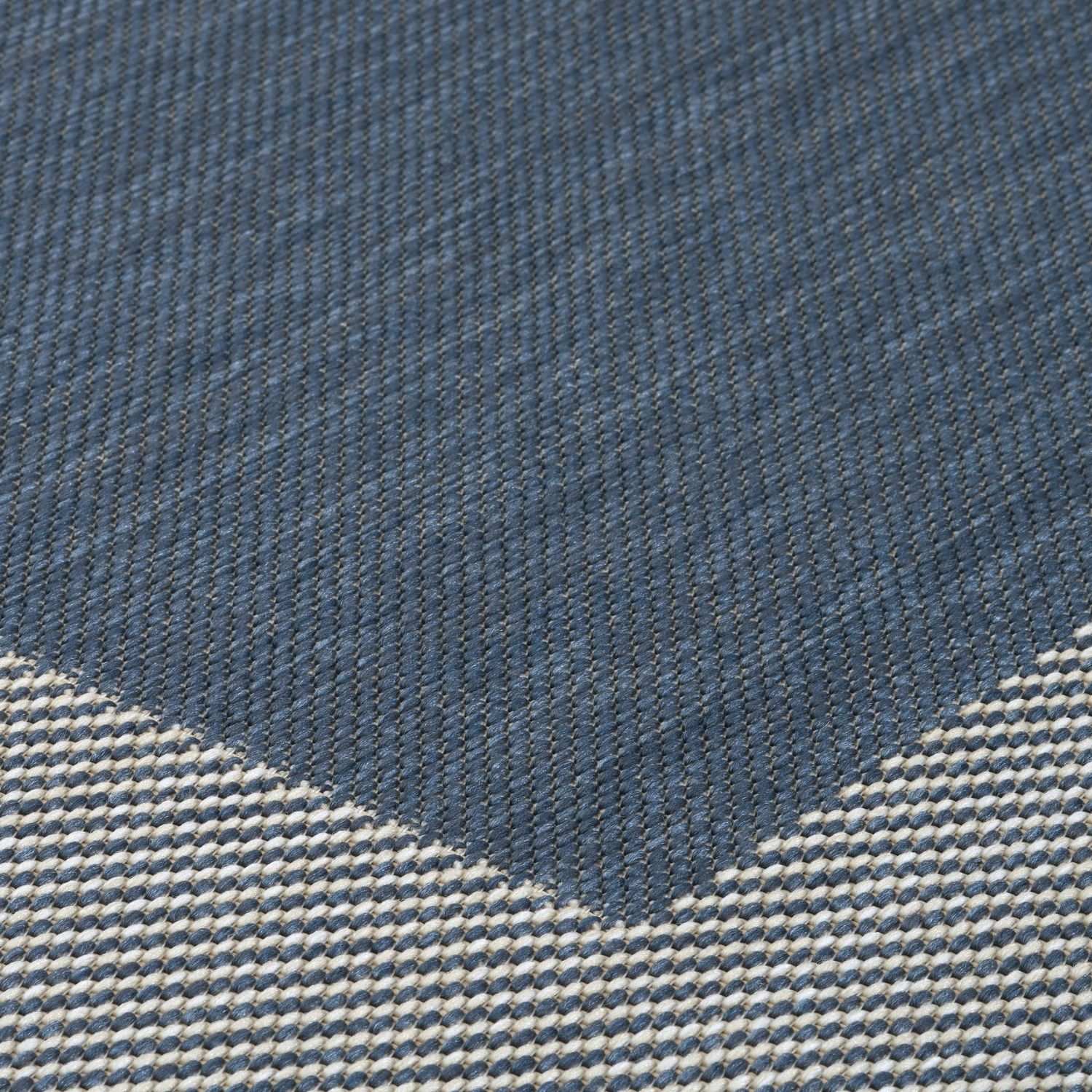 Bordered Design Outdoor Rug for Garden in Blue | The Rugs