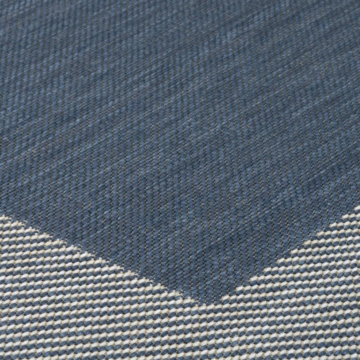 Bordered Design Outdoor Rug for Garden in Blue | The Rugs