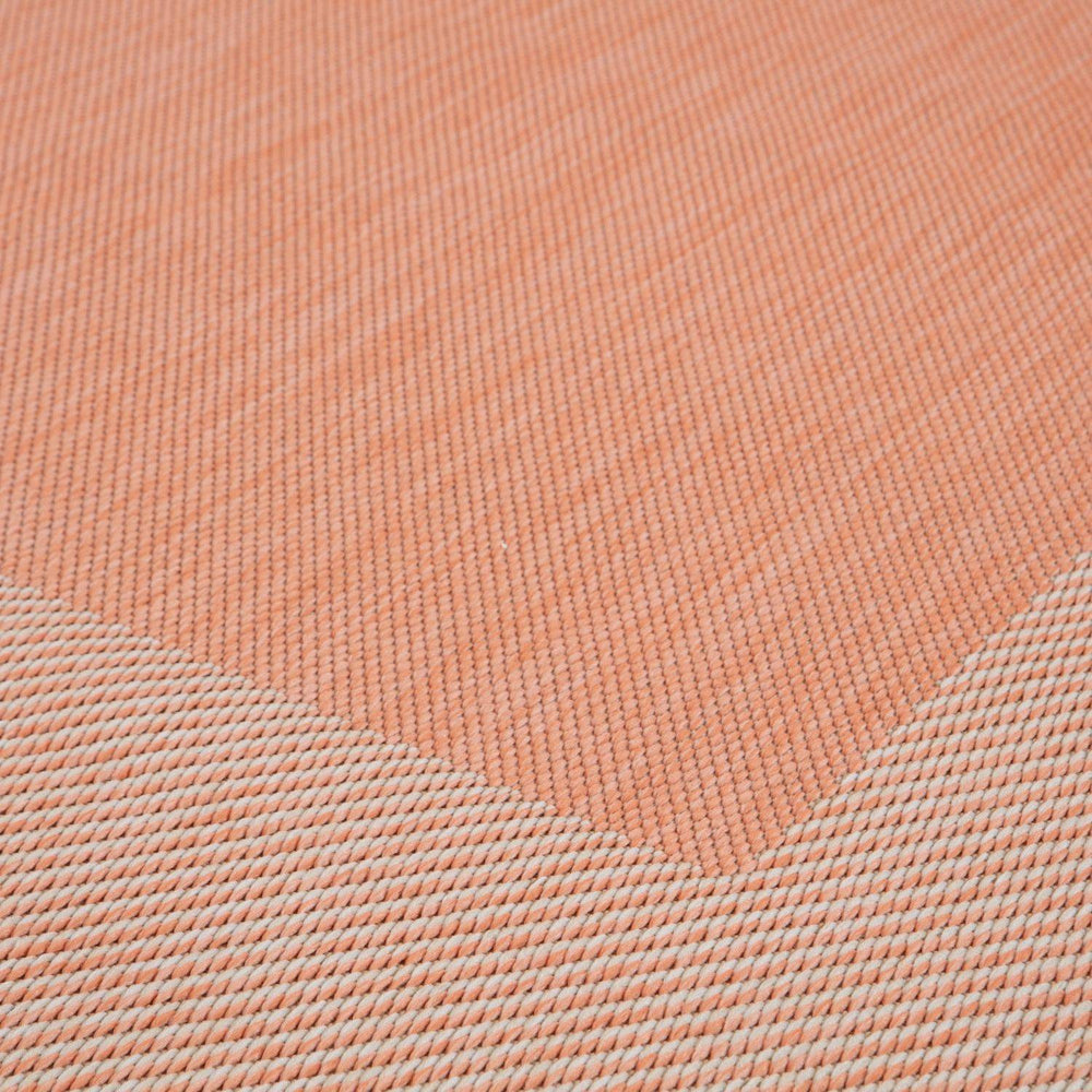 Bordered Design Outdoor Rug for Garden in Orange | The Rugs