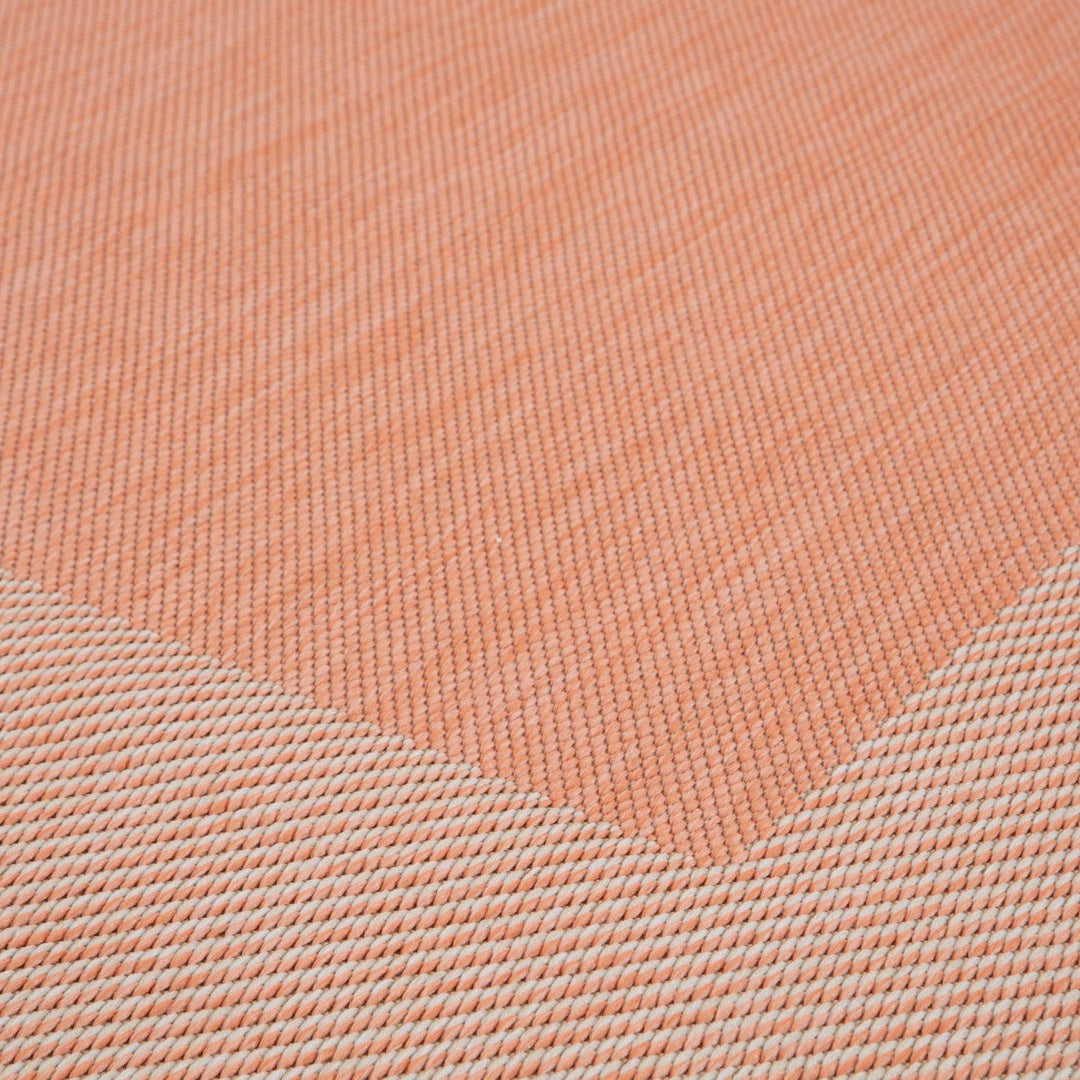 Bordered Design Outdoor Rug for Garden in Orange | The Rugs