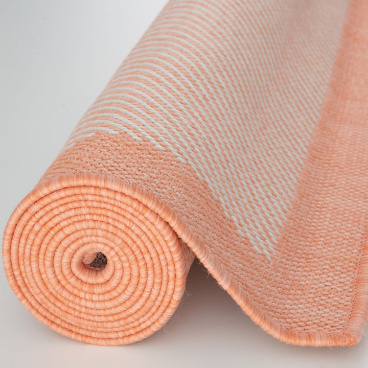 Bordered Design Outdoor Rug for Garden in Orange | The Rugs