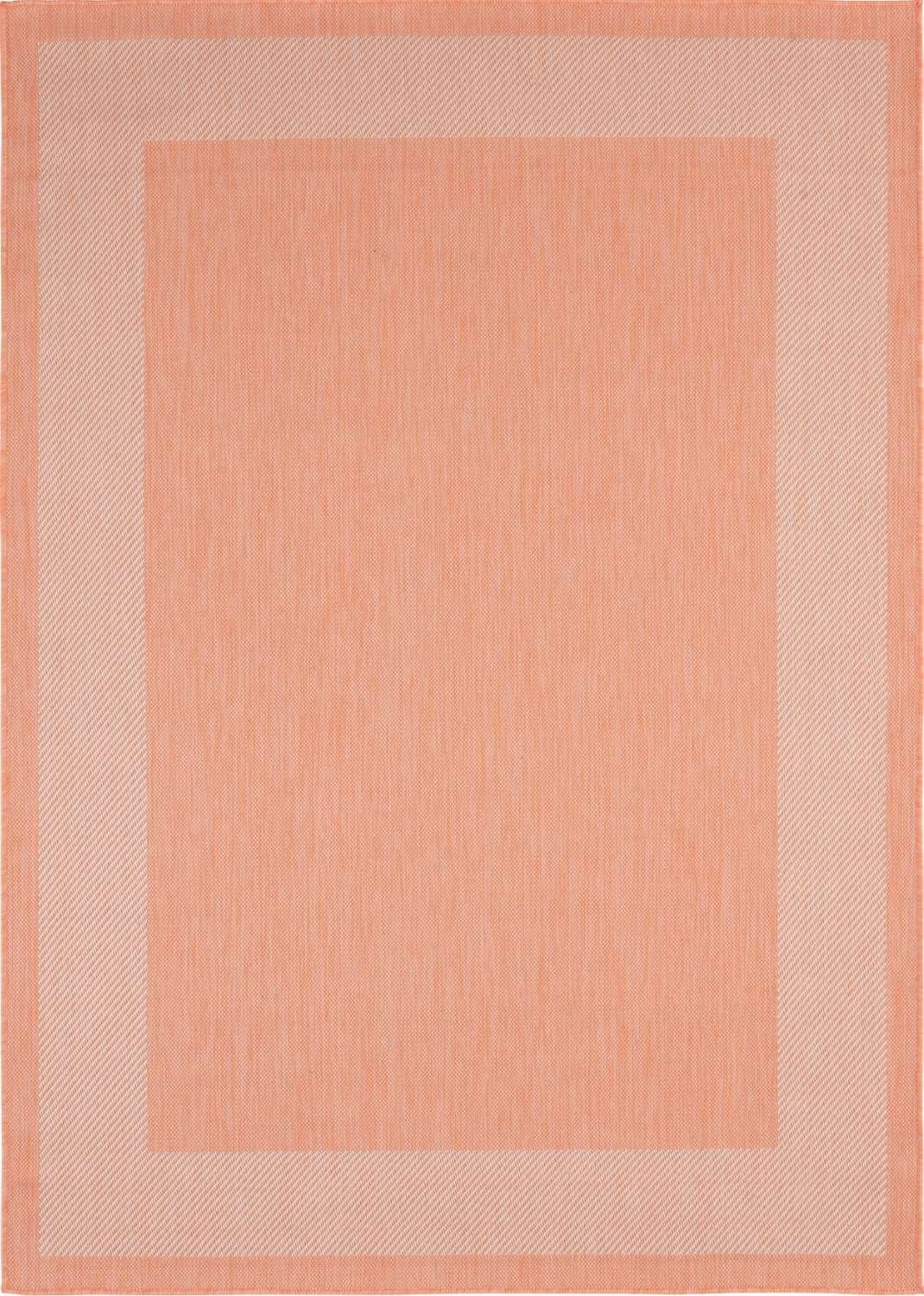 Bordered Design Outdoor Rug for Garden in Orange | The Rugs
