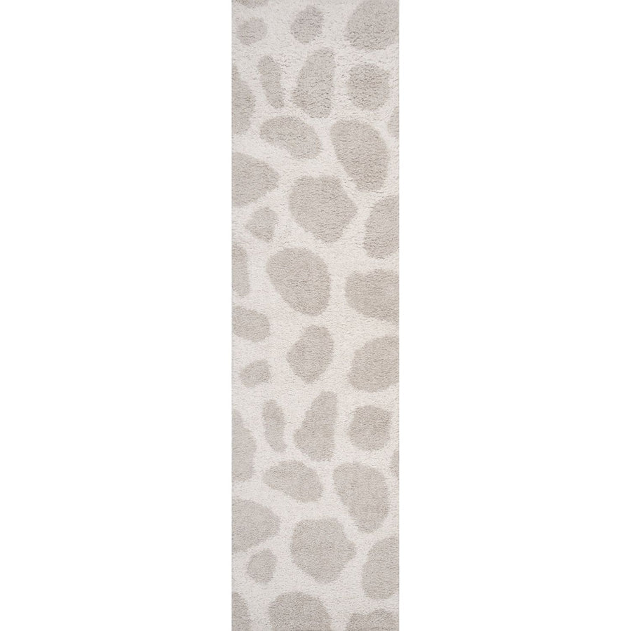 Moodi Shaggy Cream Rug, abstract design, soft underfoot feel | THE RUGS