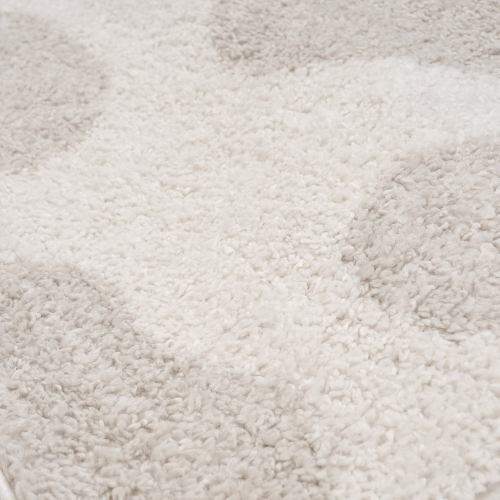 Moodi Shaggy Cream Rug, abstract design, soft underfoot feel | THE RUGS