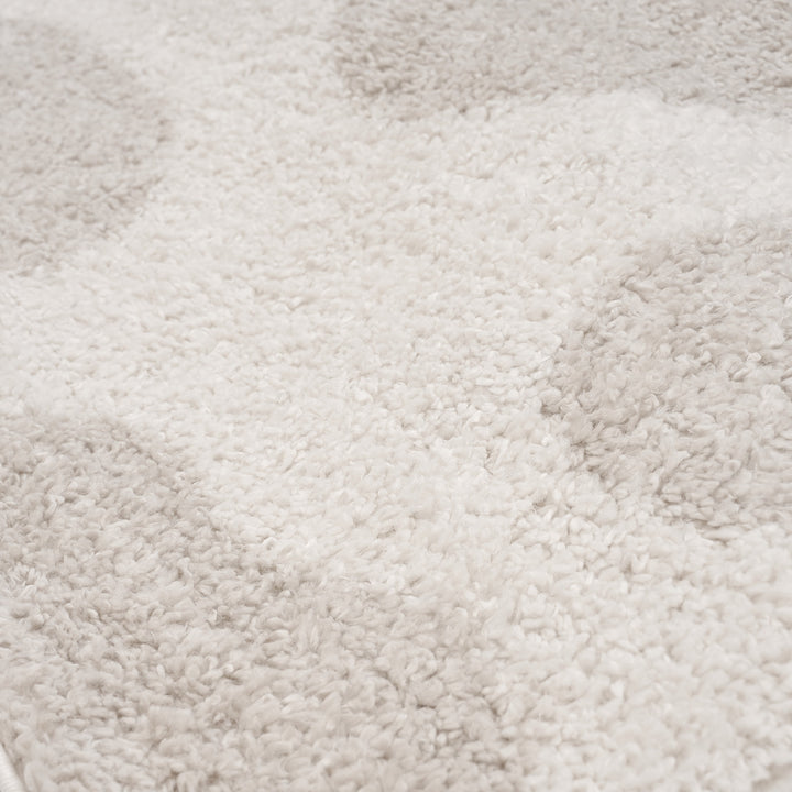 Moodi Shaggy Cream Rug, abstract design, soft underfoot feel | THE RUGS