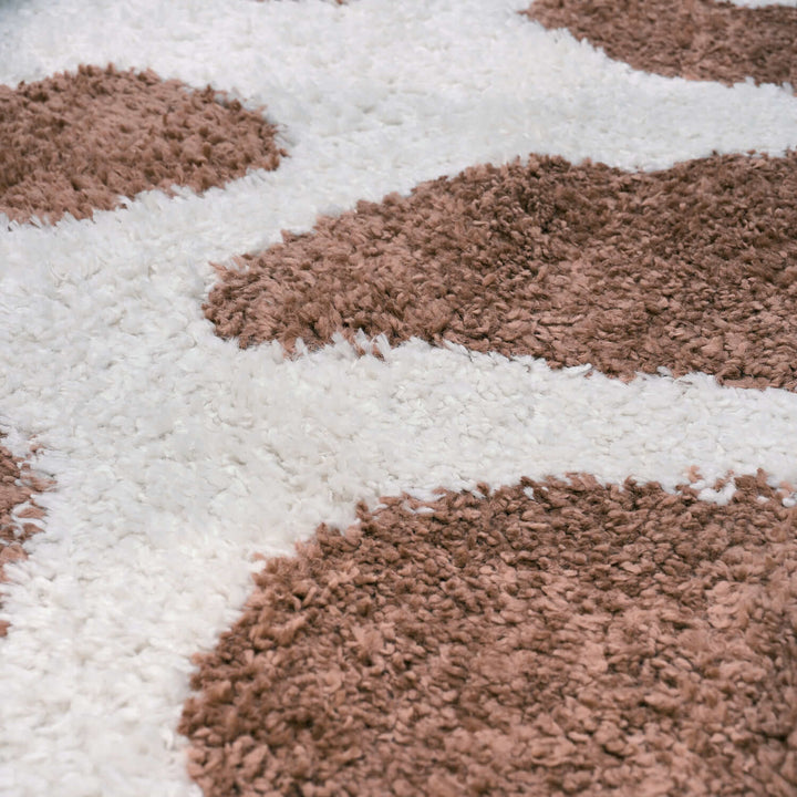 Moodi Shaggy Brown Froth Rug