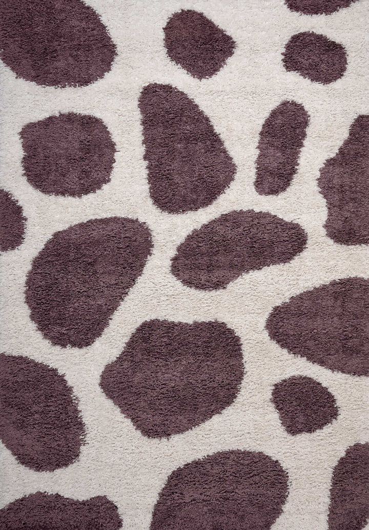 Moodi Shaggy Purple rug, underfloor heating, abstract design | THE RUGS