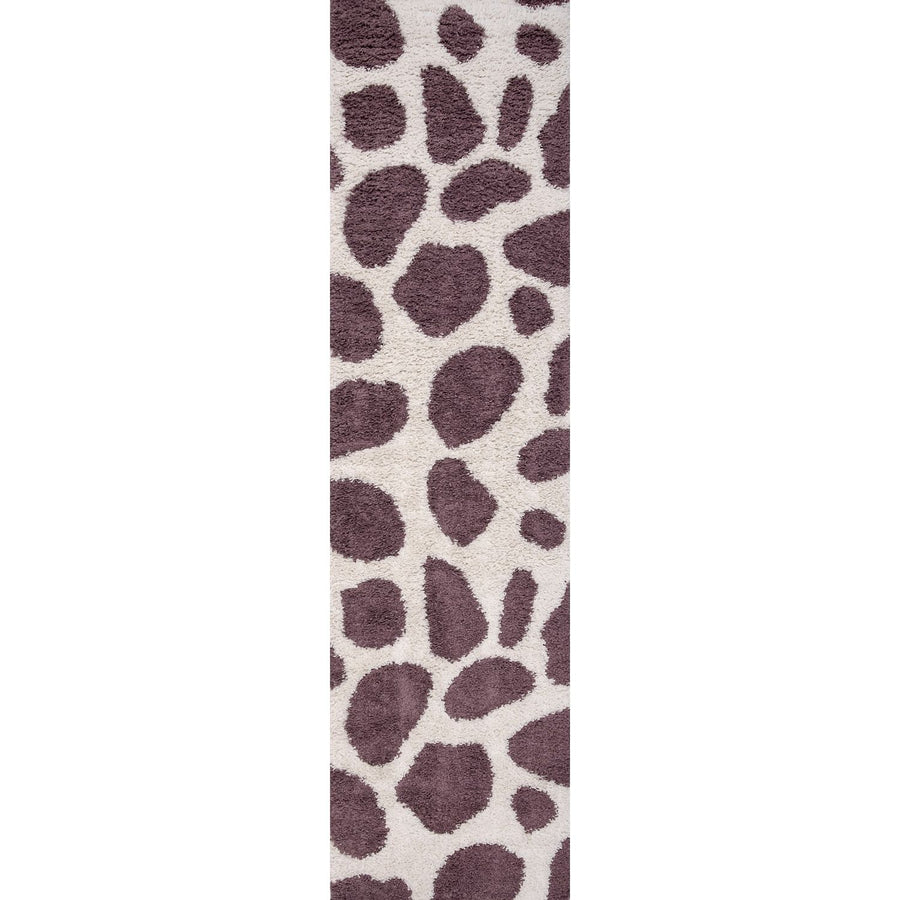 Moodi Shaggy Purple rug, underfloor heating, abstract design | THE RUGS