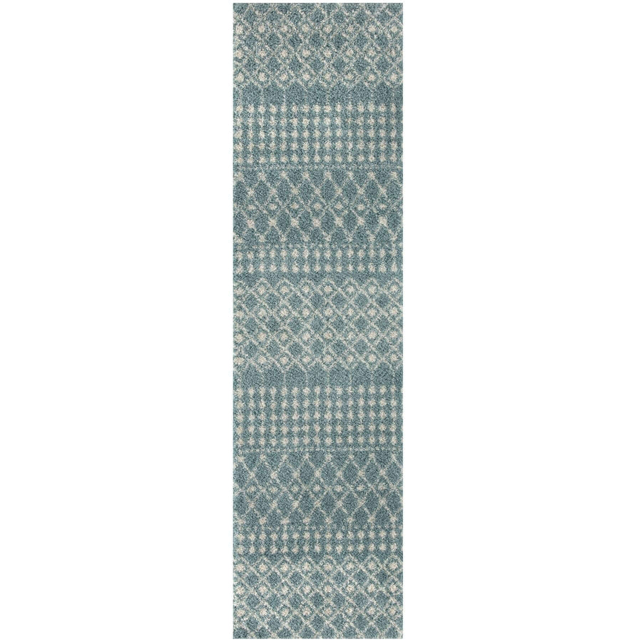 The Rugs Area Rug - Modern Luxury Shaggy Rug Moroccan Duck Egg Blue