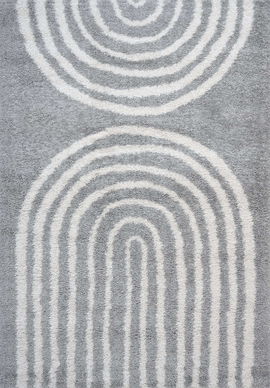 Moodi Shaggy Grey Rug, scandinavian design, underfloor heating | THE RUGS