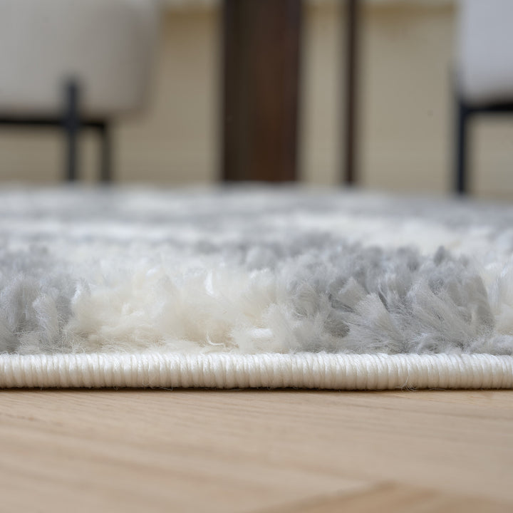 Moodi Shaggy Grey Rug, scandinavian design, underfloor heating | THE RUGS
