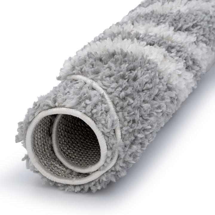 Moodi Shaggy Grey Rug, scandinavian design, underfloor heating | THE RUGS