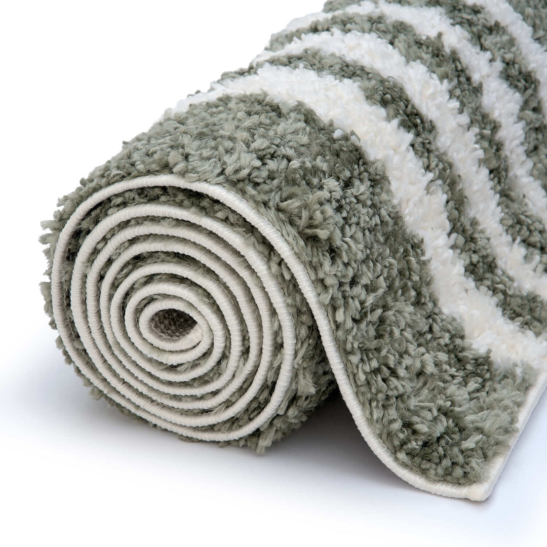 Moodi Shaggy Green rug, scandinavian design, soft pile | THE RUGS