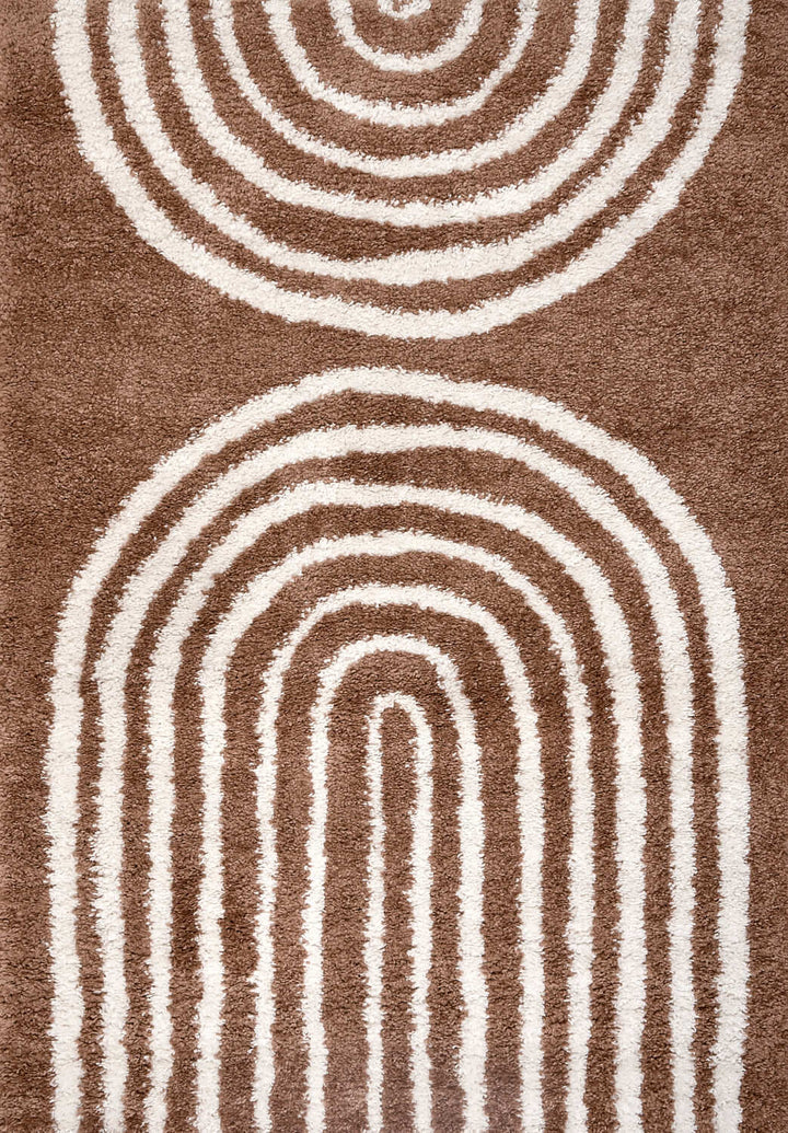 Moodi Shaggy Brown Rug, 30 mm soft durable pile, underfloor heating | THE RUGS