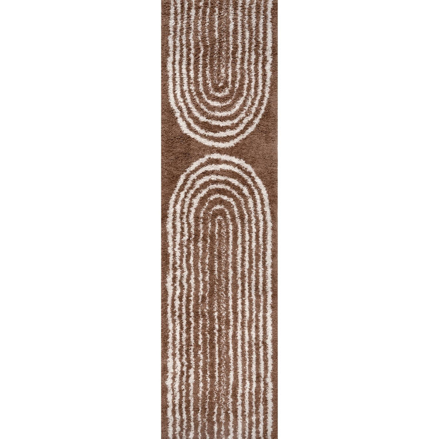 Moodi Shaggy Brown Rug, 30 mm soft durable pile, underfloor heating | THE RUGS