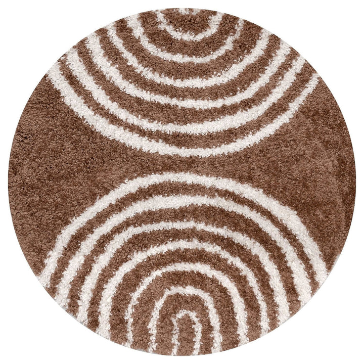 Moodi Shaggy Brown Rug, 30 mm soft durable pile, underfloor heating | THE RUGS