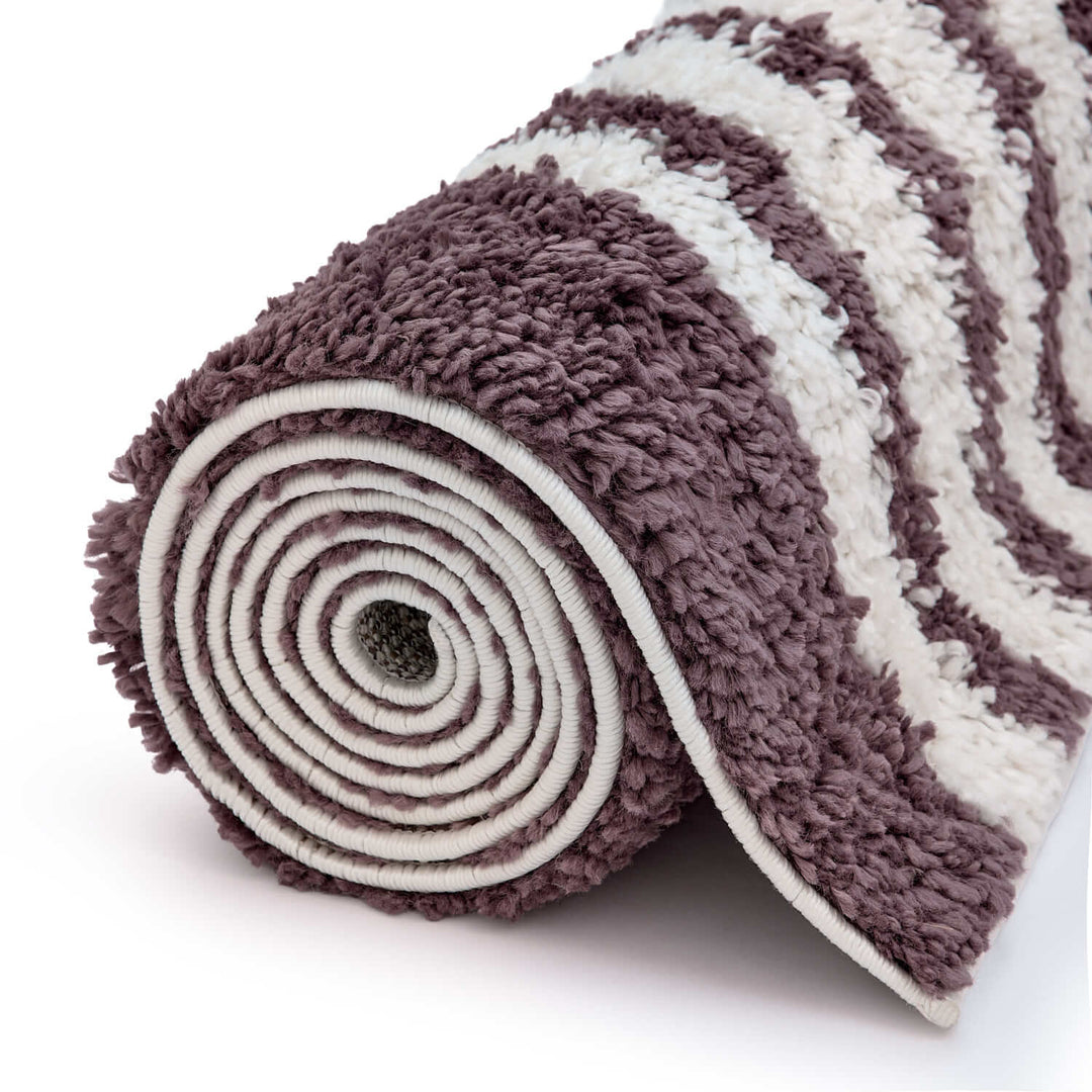 Moodi Shaggy Purple Rug, 30 mm soft & durable pile, warmth underfoot, scandinavian design | THE RUGS