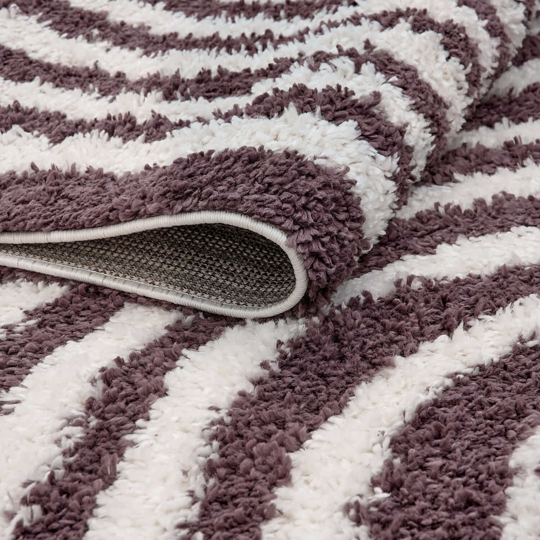 Moodi Shaggy Purple Rug, 30 mm soft & durable pile, warmth underfoot, scandinavian design | THE RUGS