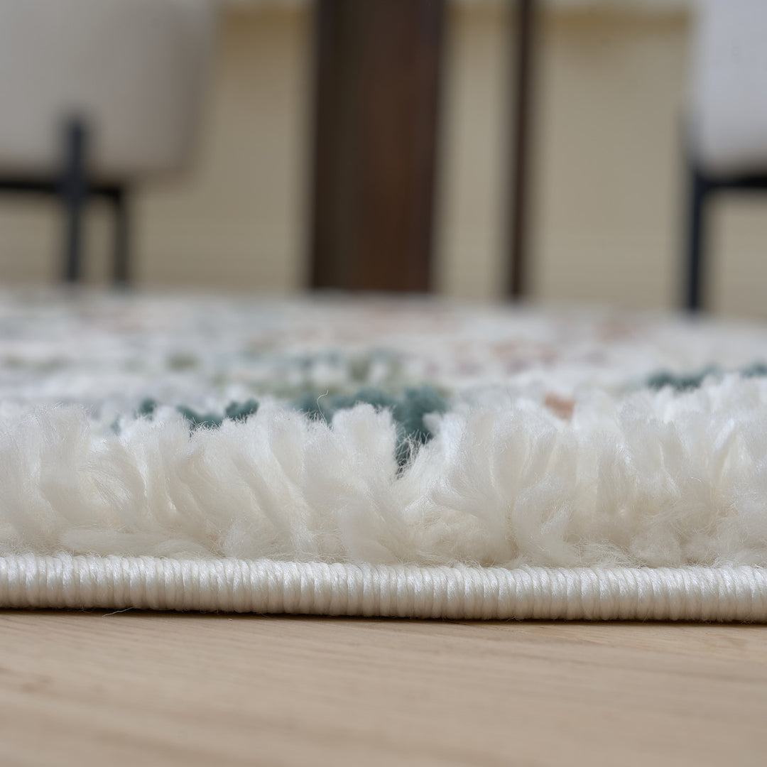 Moodi Shaggy Multicolour Rug, tartan design, high & fluffy pile | THE RUGS