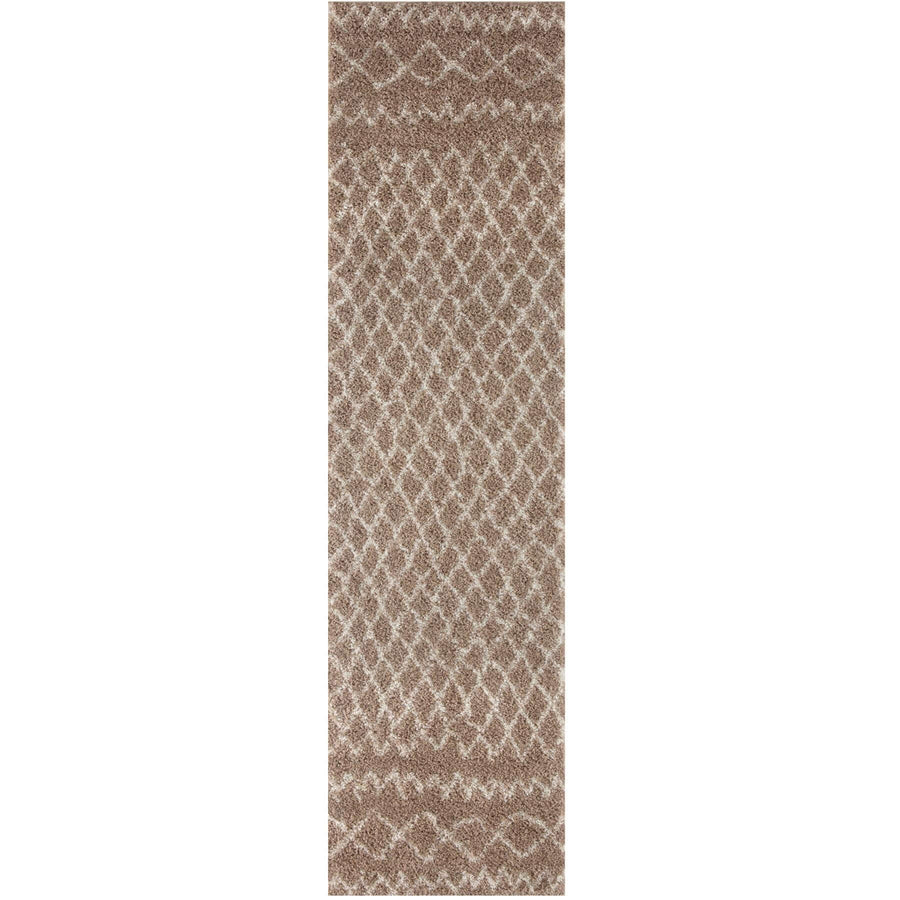 The Rugs Area Rug - Modern Luxury Shaggy Rug Diamond Beige