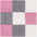 Geometric Design Thick Shaggy Area Rugs Pink